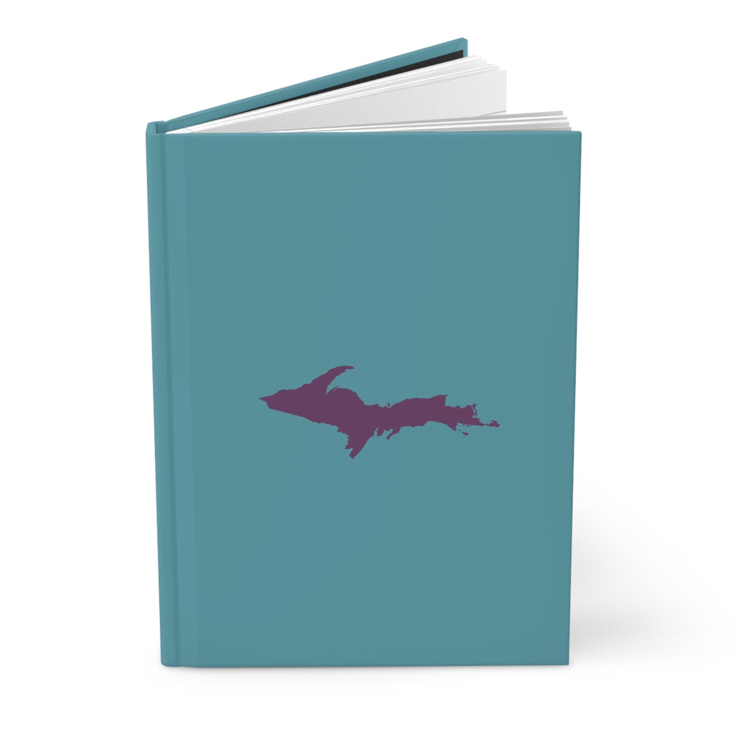 Michigan Upper Peninsula Hardcover Journal (Lake Huron Blue w/ Plum Outline) | Ruled - 150pgs