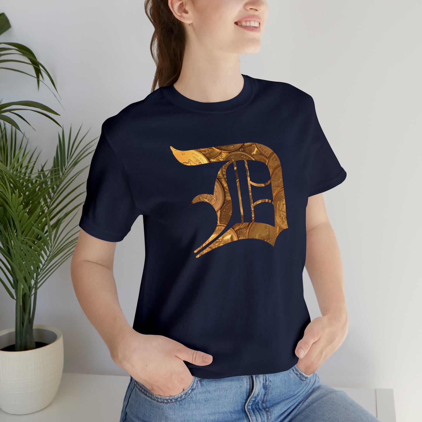 Detroit 'Old English D' T-Shirt (Gold Bullion Edition) | Unisex Standard