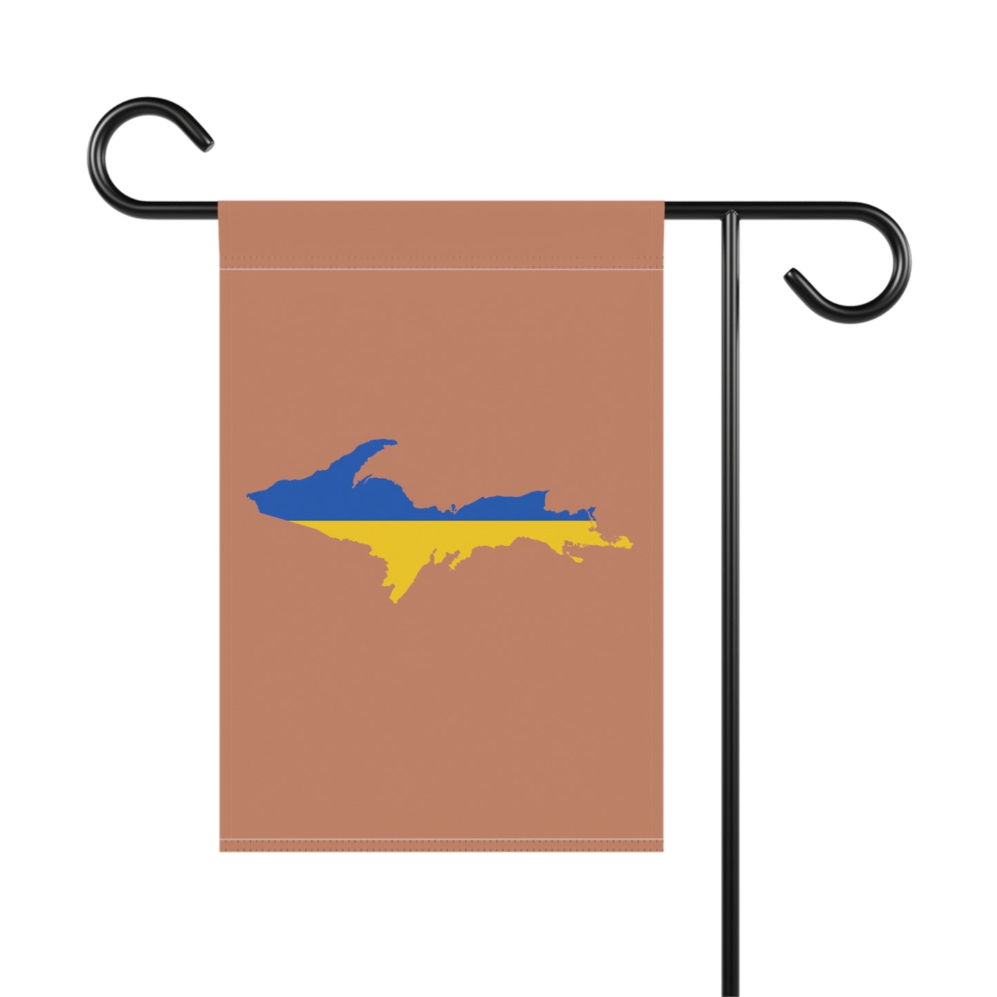 Michigan Upper Peninsula Home & Garden Flag (w/ UP Ukraine Flag) | Copper Color