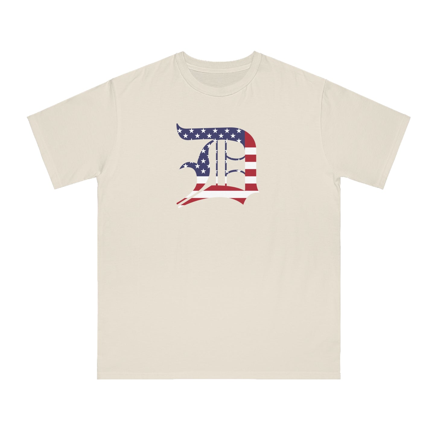 Detroit 'Old English D' T-Shirt (Patriotic Edition) | Unisex Organic