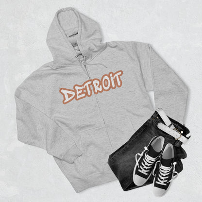 'Detroit' Hoodie (Copper Tag Font) | Unisex Full Zip