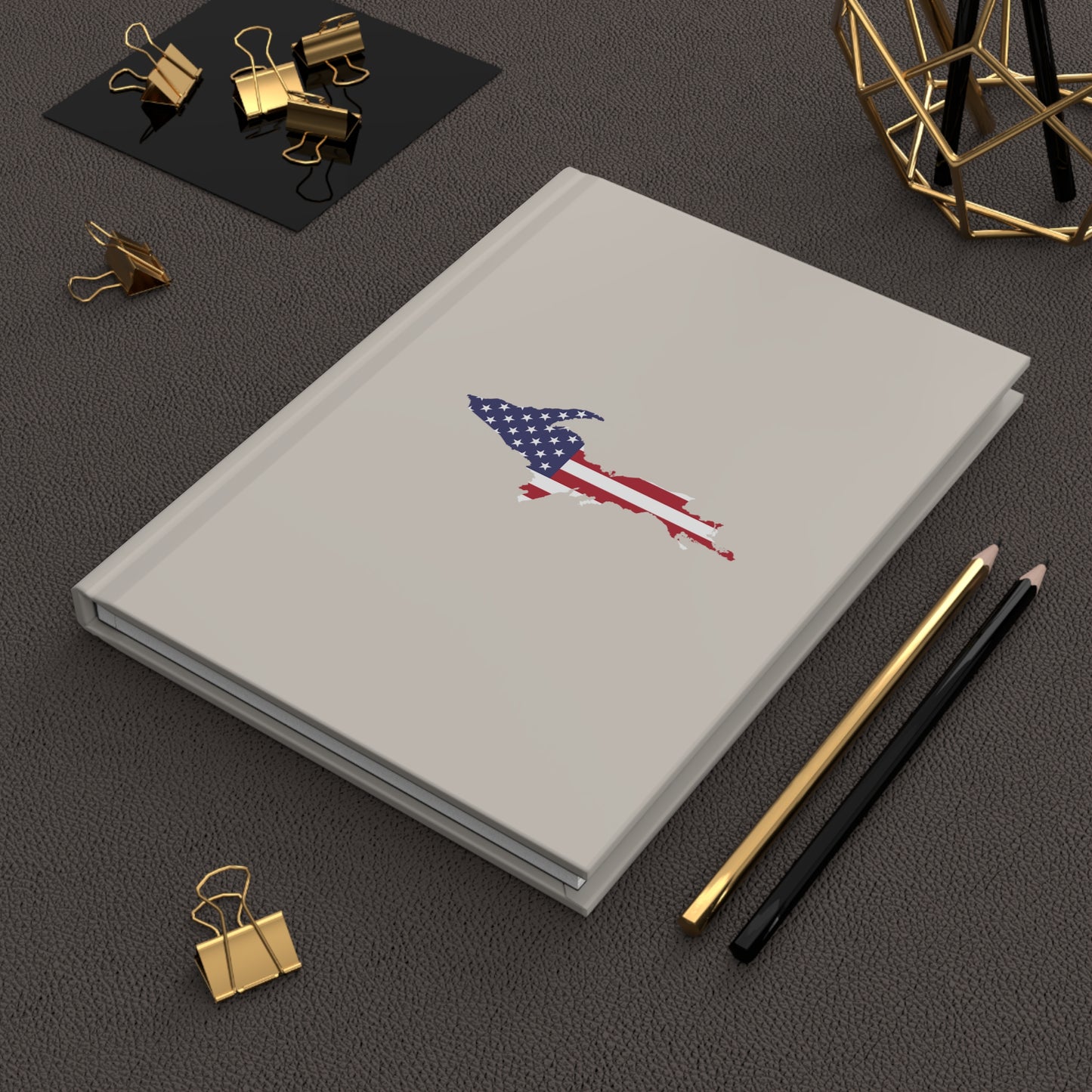 Michigan Upper Peninsula Hardcover Journal (w/ UP USA Flag) | Ruled - Canvas Color