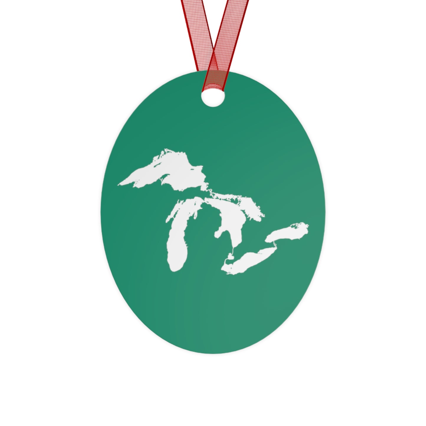 Great Lakes Christmas Ornament | Metal - Emerald Green