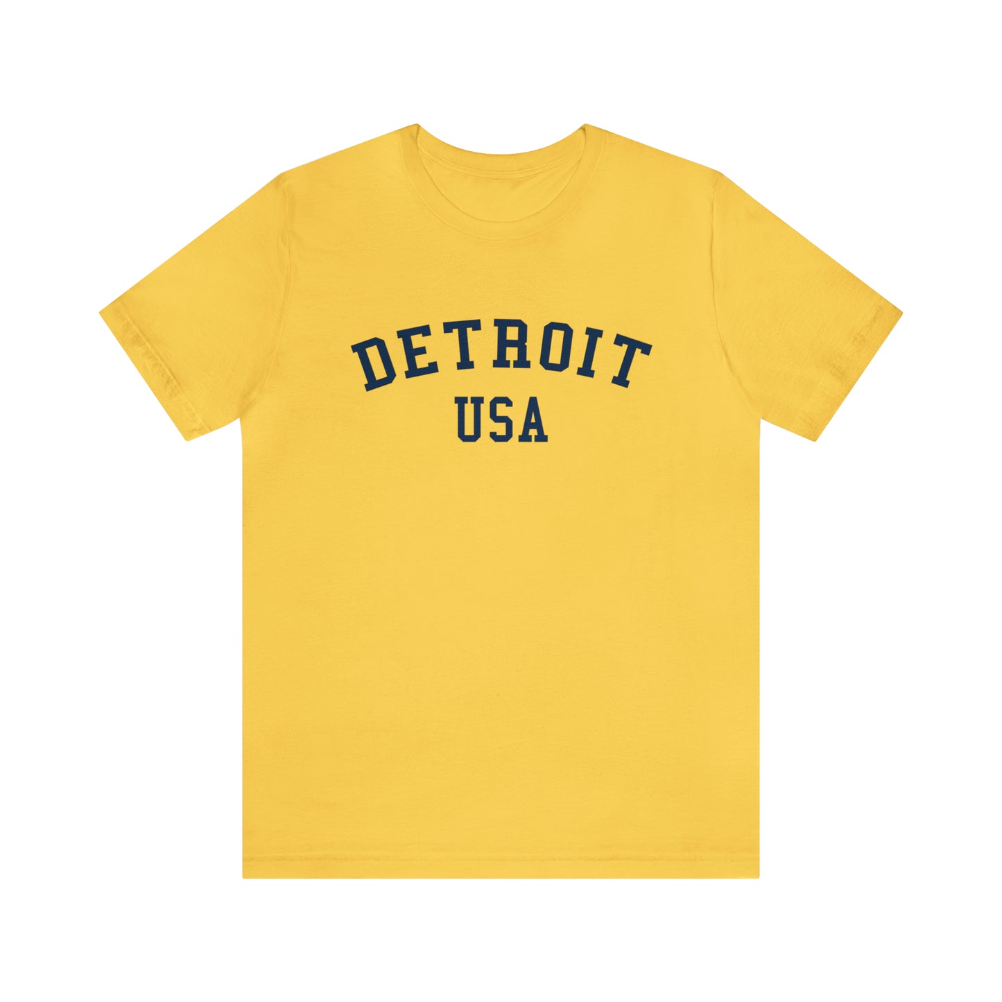 'Detroit USA' T-Shirt (Collegiate Font) | Unisex Standard