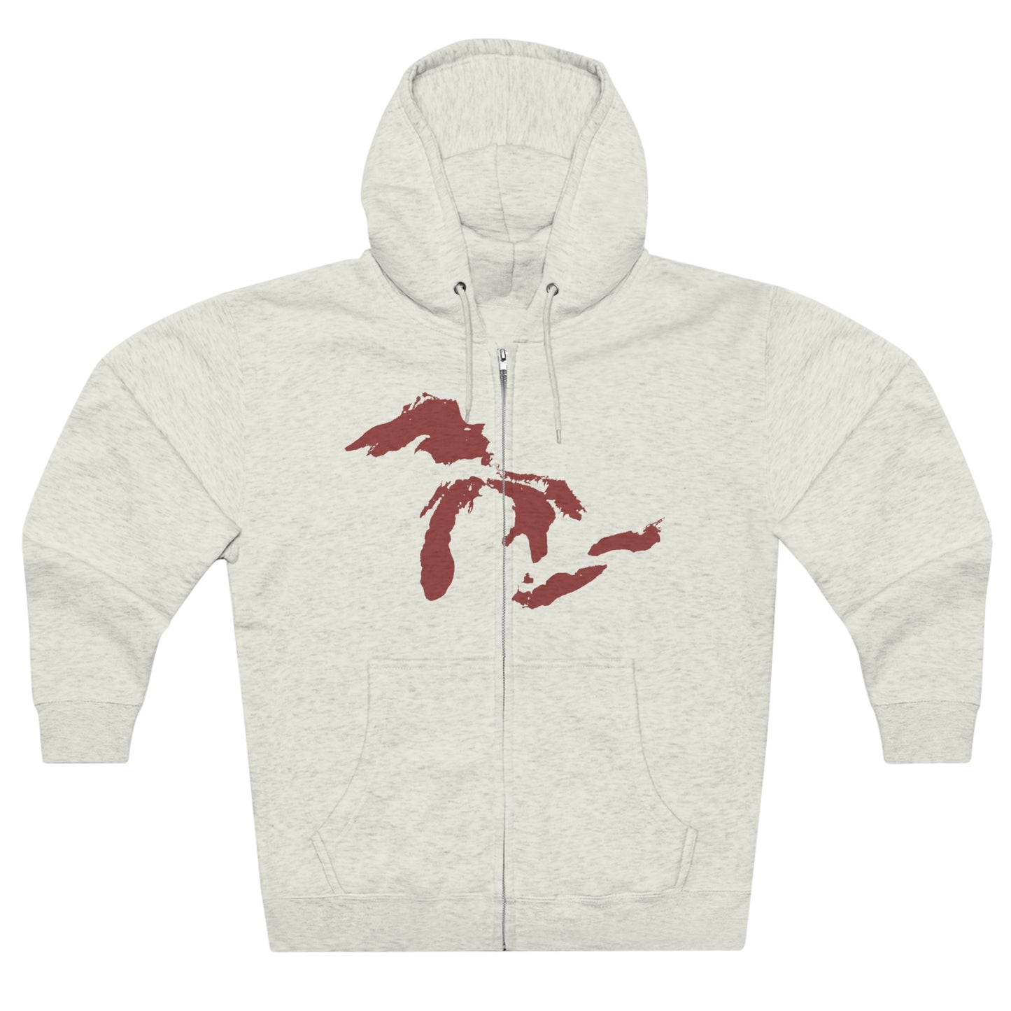 Great Lakes Hoodie (Ore Dock Red) | Unisex Full Zip