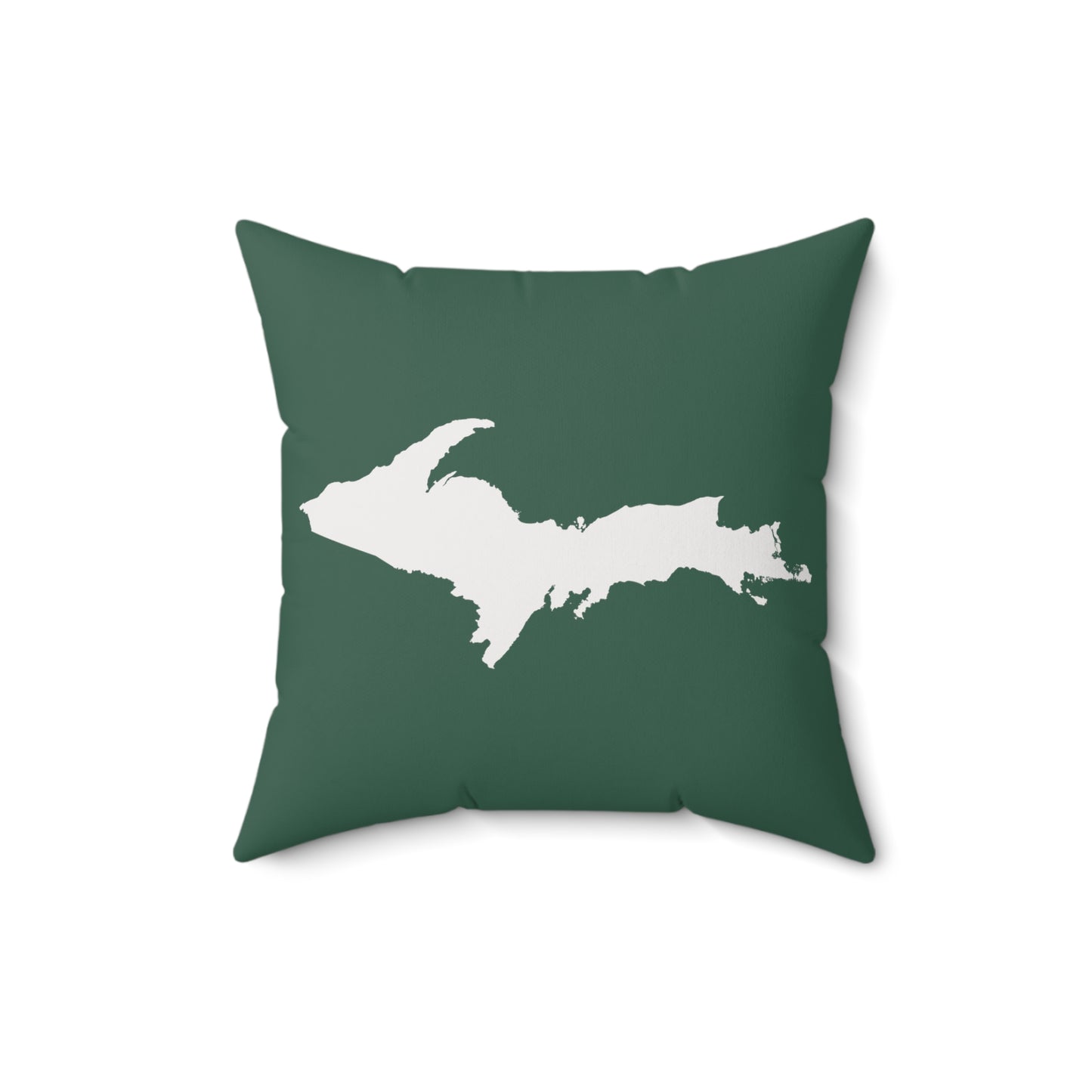 Michigan Upper Peninsula Accent Pillow (w/ UP Outline) | Ginger Ale Green