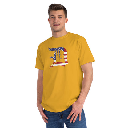 Detroit 'Old English D' T-Shirt (Patriotic Edition) | Unisex Organic
