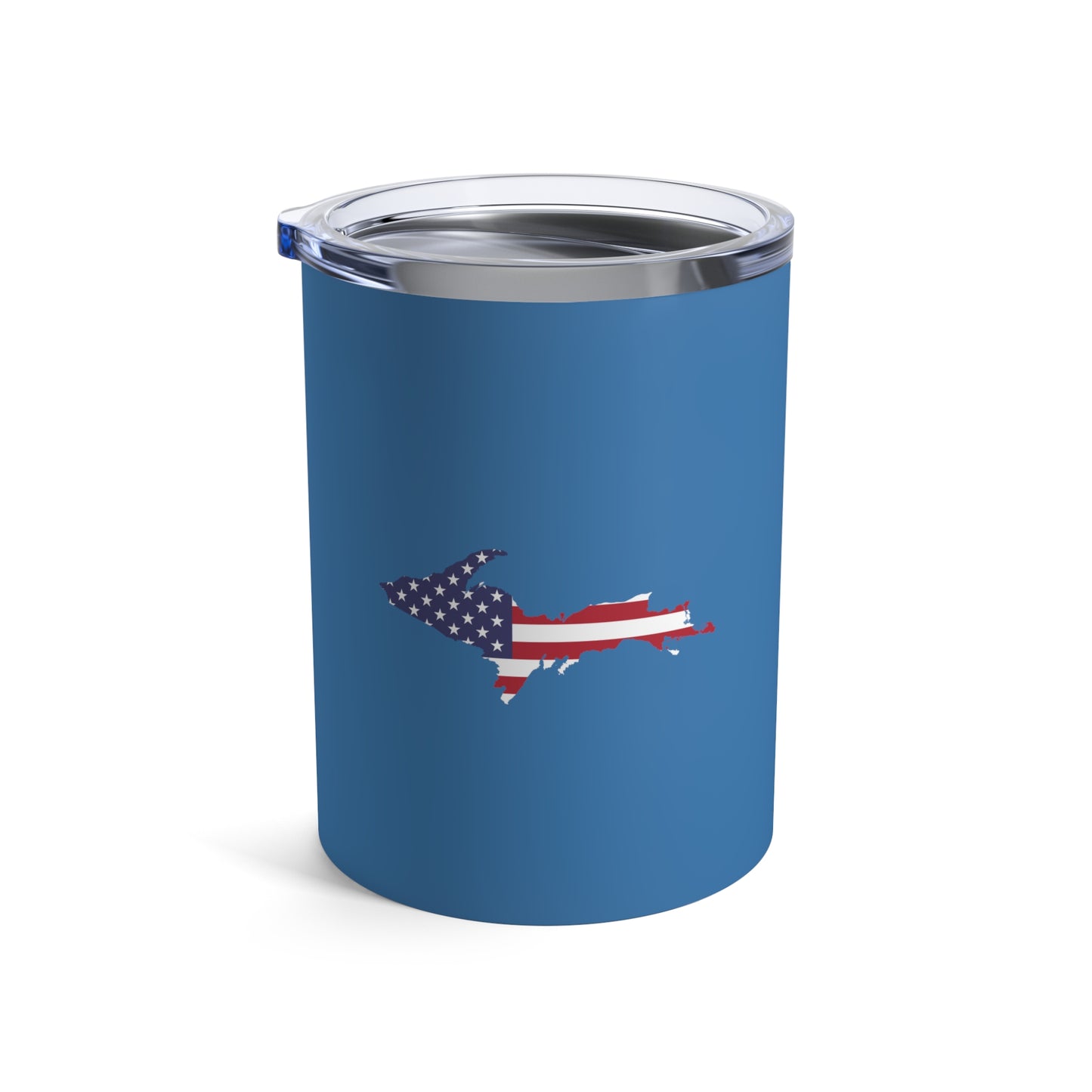 Michigan Upper Peninsula Tumbler (w/ UP USA Flag) | Lake Superior Blue - 10oz