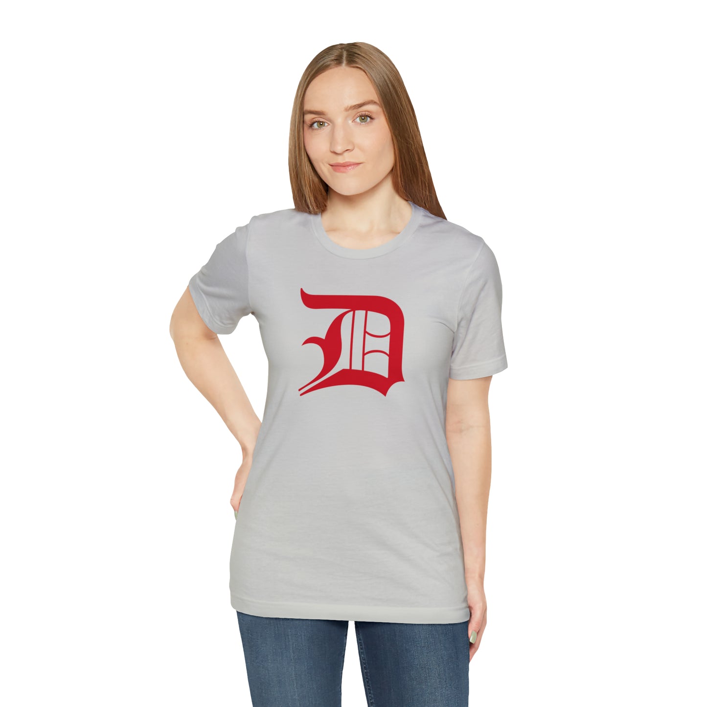 Detroit 'Old English D' T-Shirt (Aliform Red) | Unisex Standard