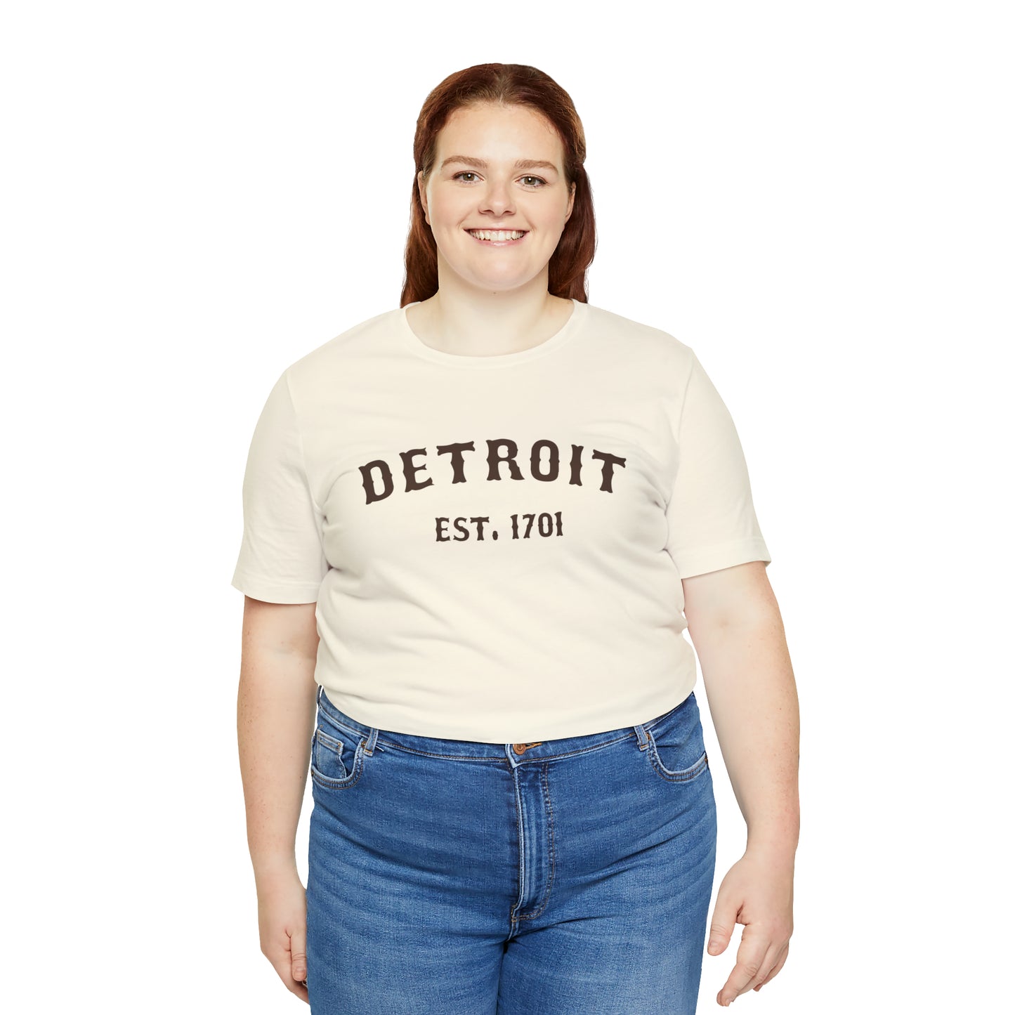 'Detroit EST. 1701' T-Shirt (Hickory Ballpark Font) | Unisex Standard