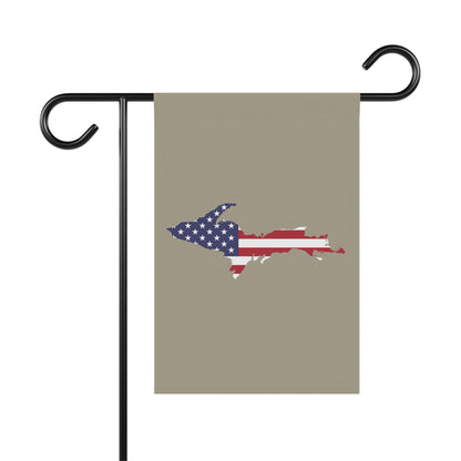 Michigan Upper Peninsula Home & Garden Flag (w/ UP USA Flag) | Petoskey Stone Beige