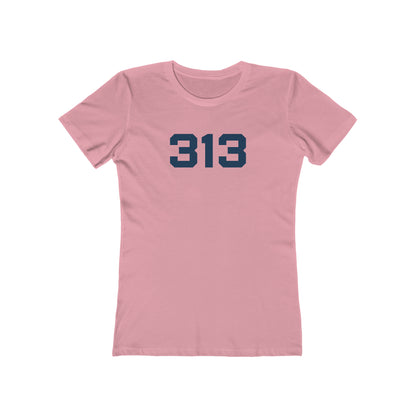 Detroit '313' T-Shirt (Athletic Font) | Women's Boyfriend Cut