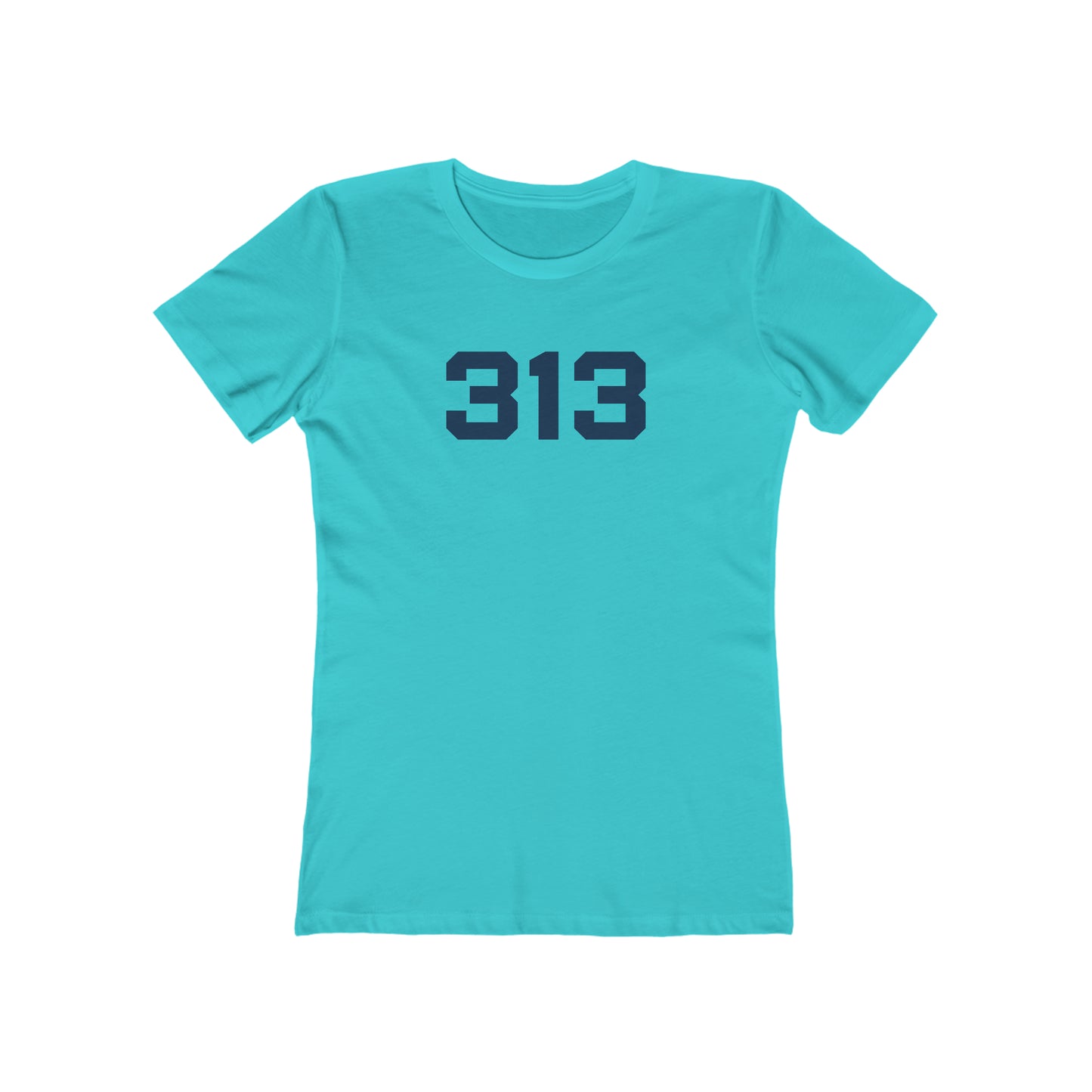 Detroit '313' T-Shirt (Athletic Font) | Women's Boyfriend Cut