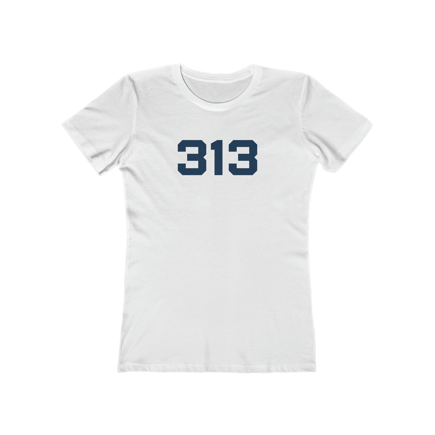 Detroit '313' T-Shirt (Athletic Font) | Women's Boyfriend Cut