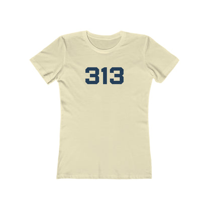 Detroit '313' T-Shirt (Athletic Font) | Women's Boyfriend Cut