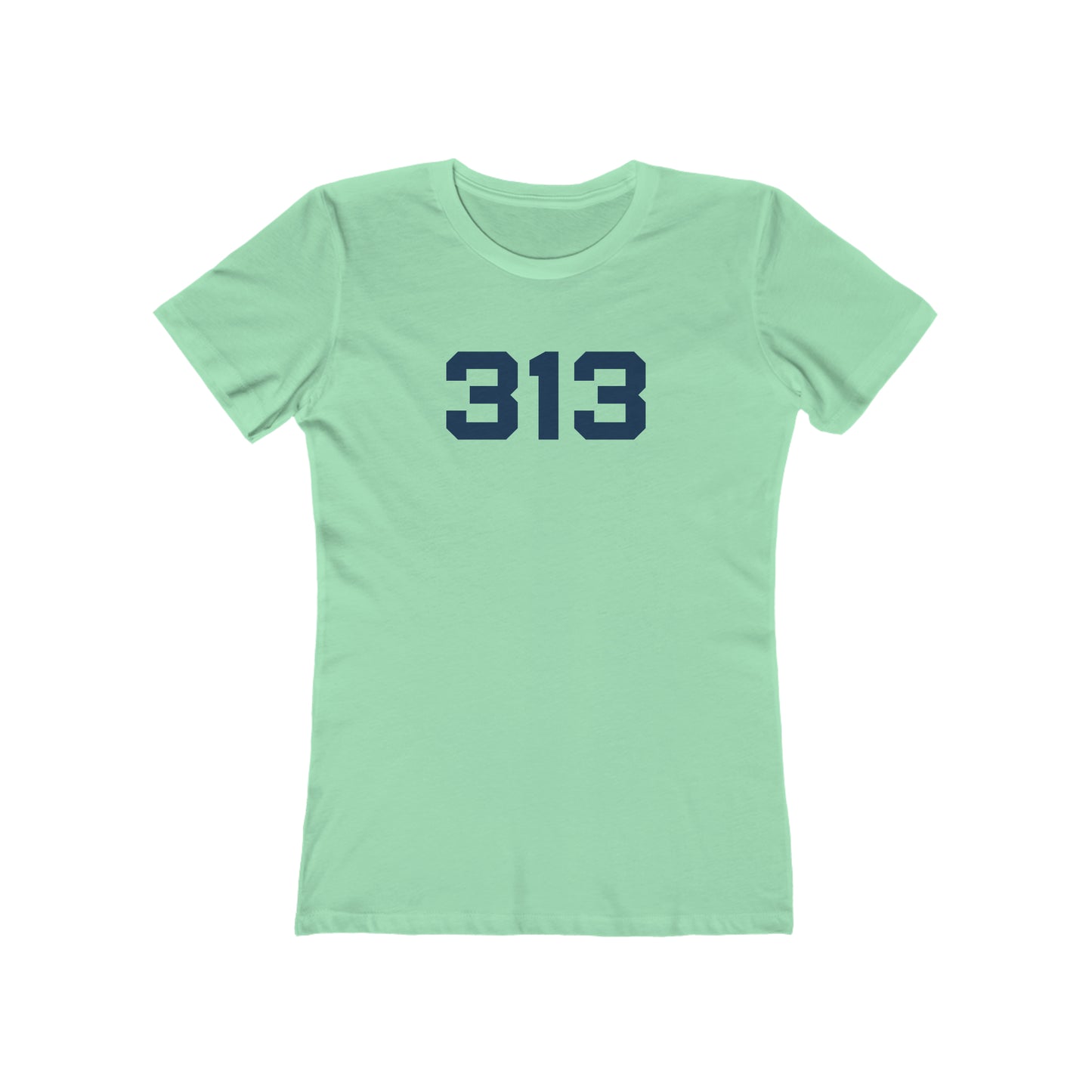 Detroit '313' T-Shirt (Athletic Font) | Women's Boyfriend Cut