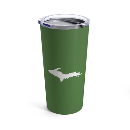 Michigan Upper Peninsula Tumbler (w/ UP Outline) | Pine Green - 20oz