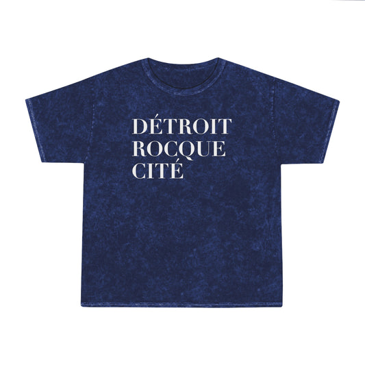 'Détroit Rocque Cité' T-Shirt | Unisex Mineral Wash
