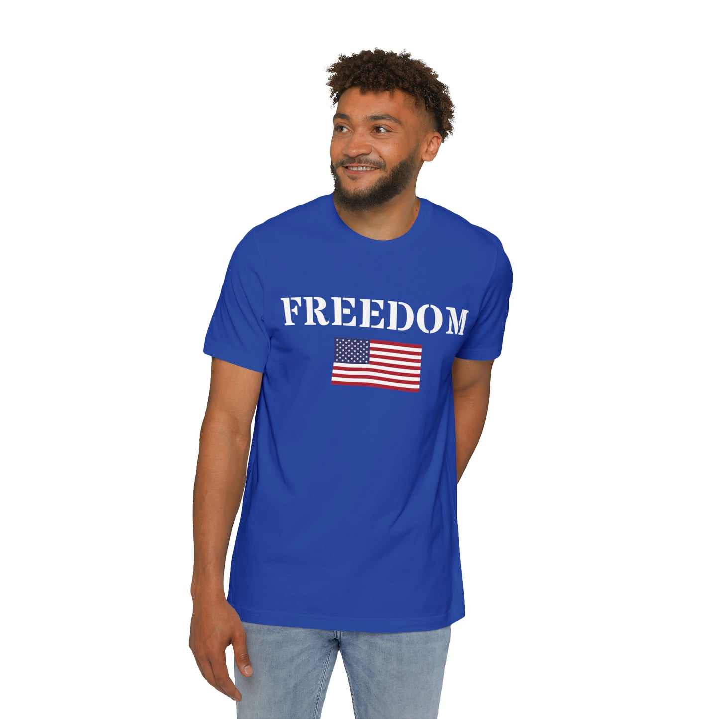 'Freedom' T-Shirt (Army Stencil Flag Edition) | Made in USA