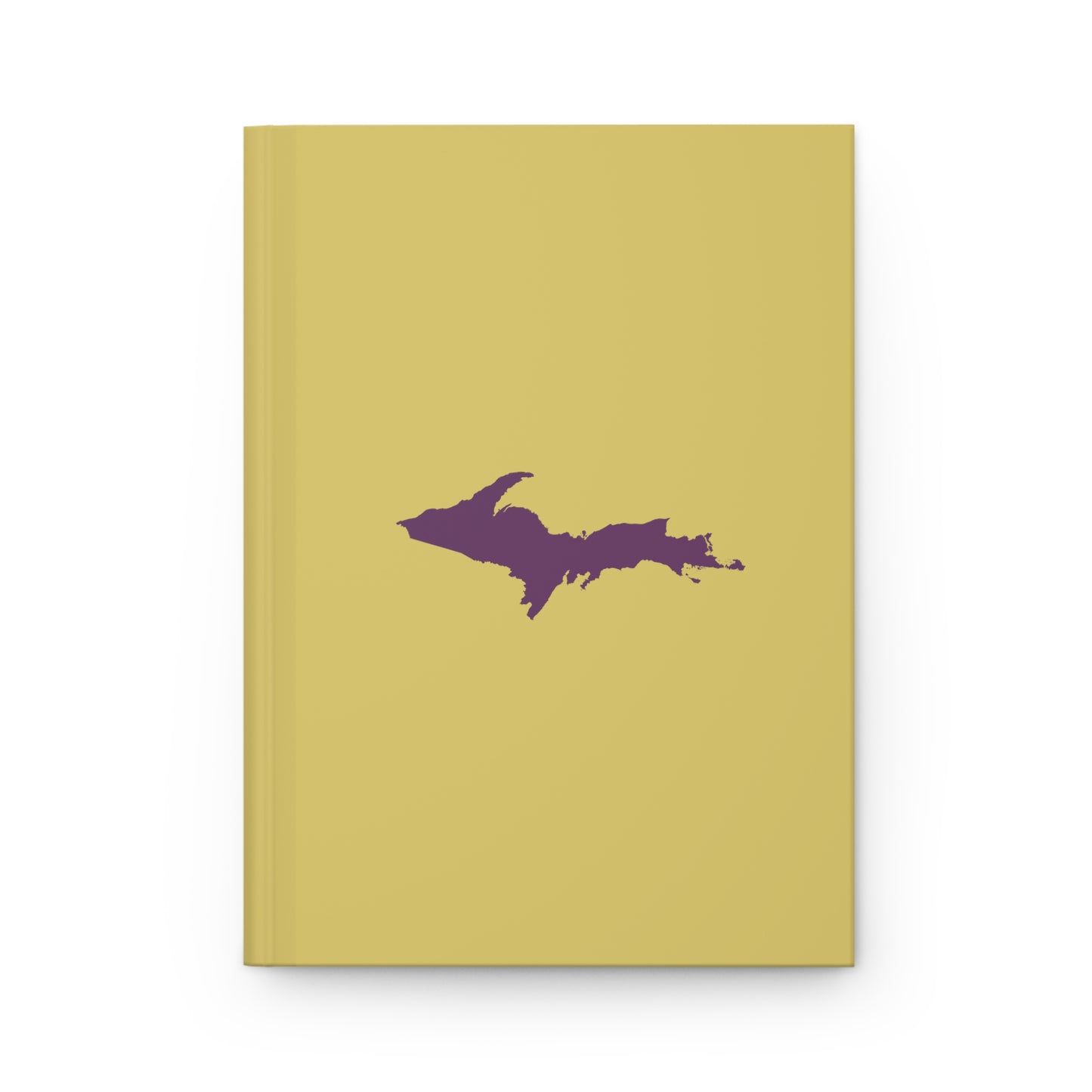 Michigan Upper Peninsula Hardcover Journal (Plum Yellow w/ Plum Outline) | Ruled - 150pgs