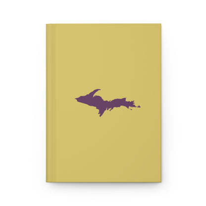 Michigan Upper Peninsula Hardcover Journal (Plum Yellow w/ Plum Outline) | Ruled - 150pgs