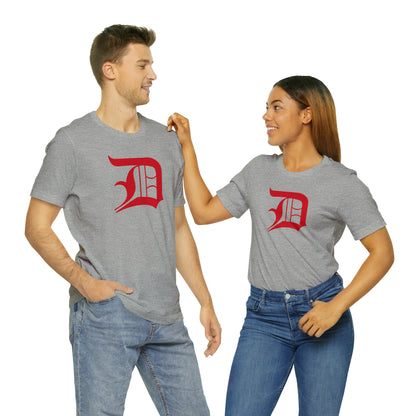 Detroit 'Old English D' T-Shirt (Aliform Red) | Unisex Standard