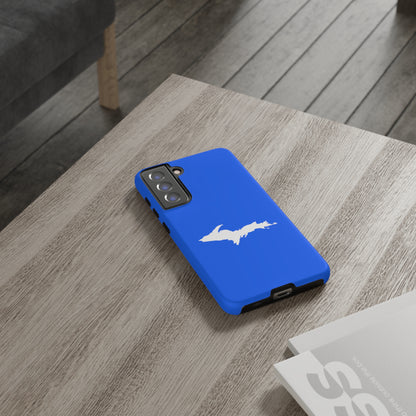 Michigan Upper Peninsula Tough Phone Case (Motor Town Blue w/ UP Outline) | Samsung & Pixel Android