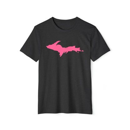 Michigan Upper Peninsula T-Shirt (w/ Pink UP Outline) | Unisex Recycled Organic