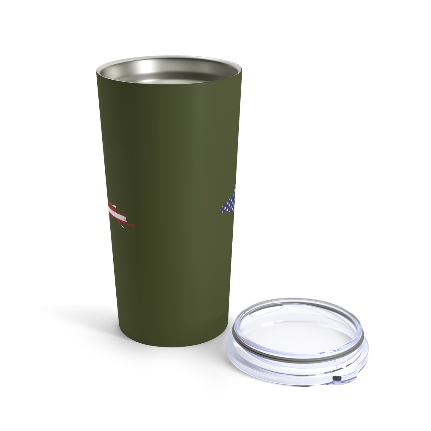 Michigan Upper Peninsula Tumbler (w/ UP USA Flag) | Army Green - 20oz