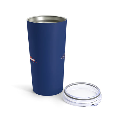 Michigan Upper Peninsula Tumbler (w/ UP USA Flag) | Dearborn Blue - 20oz