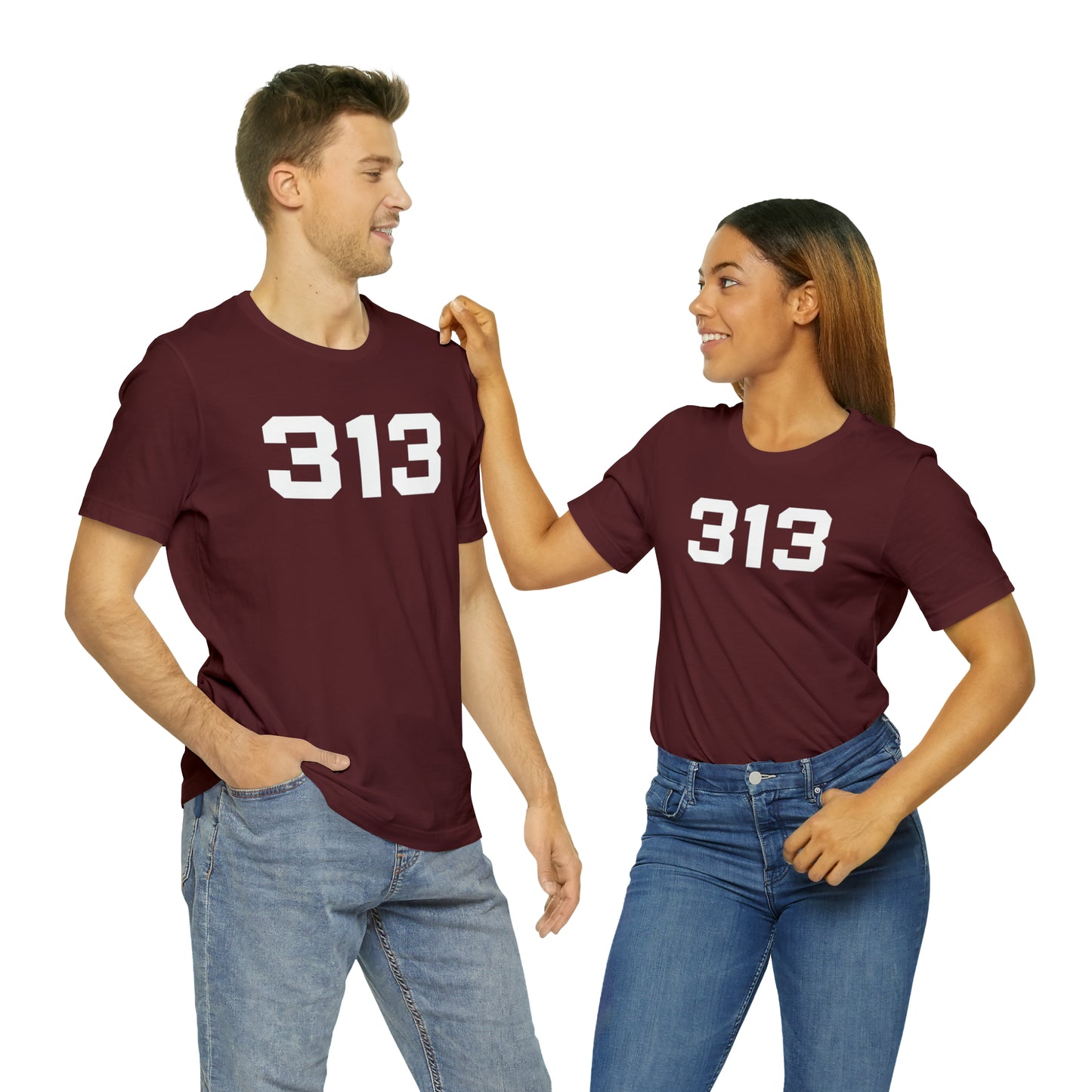 Detroit '313' T-Shirt (Athletic Font) | Unisex Standard Fit