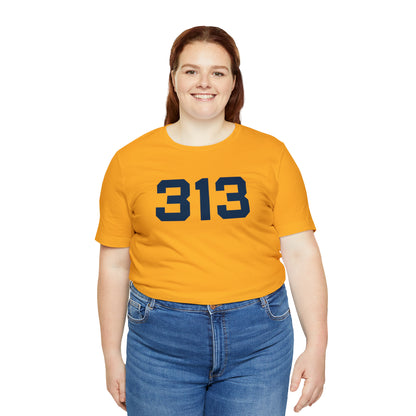 Detroit '313' T-Shirt (Athletic Font) | Unisex Standard Fit