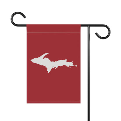 Michigan Upper Peninsula Home & Garden Flag (w/ UP Outline) | Thimbleberry Red