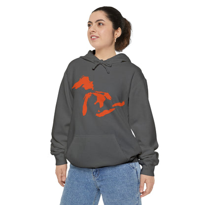 Great Lakes Hoodie (Maple Leaf Orange) | Unisex Garment-Dyed