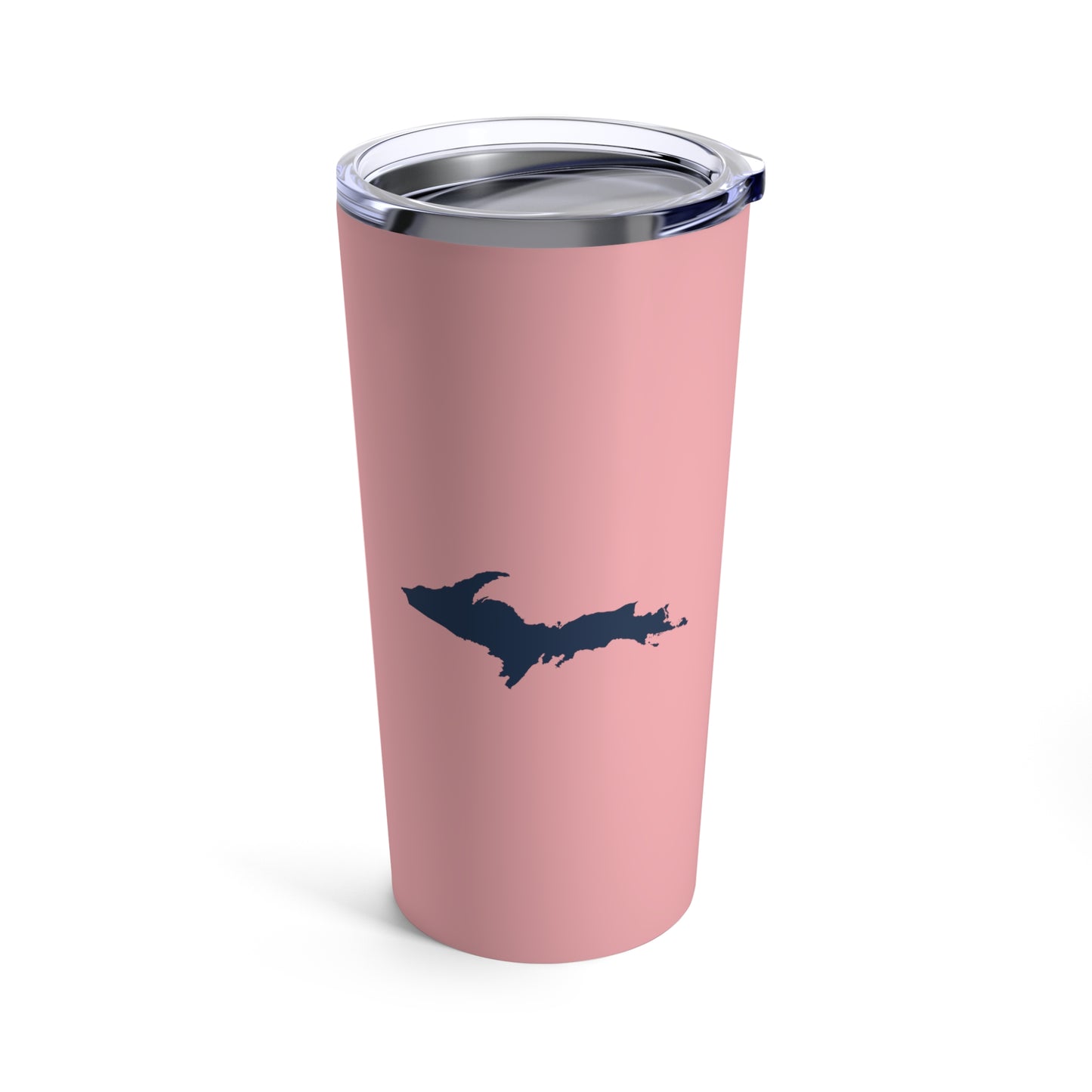 Michigan Upper Peninsula Tumbler (w/ UP Outline) | Strawberry Pink - 20oz