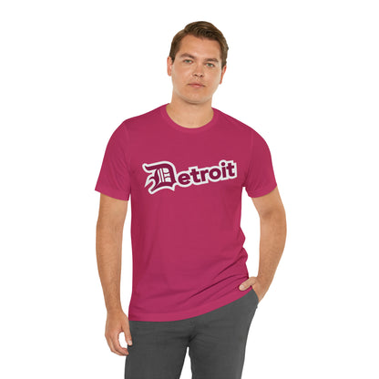 'Detroit' T-Shirt (Ruby Red w/ Old English 'D') | Unisex Standard