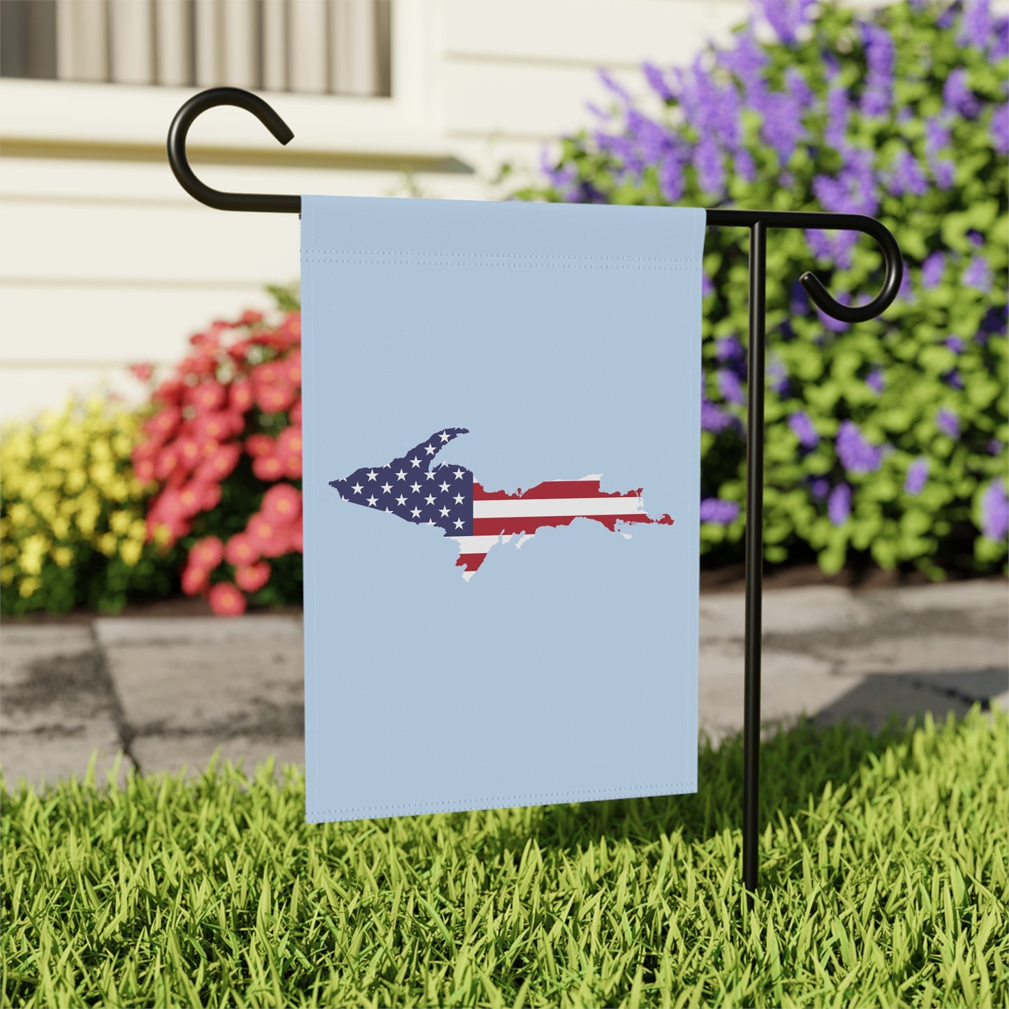 Michigan Upper Peninsula Home & Garden Flag (w/ UP USA Flag) | Light Blue