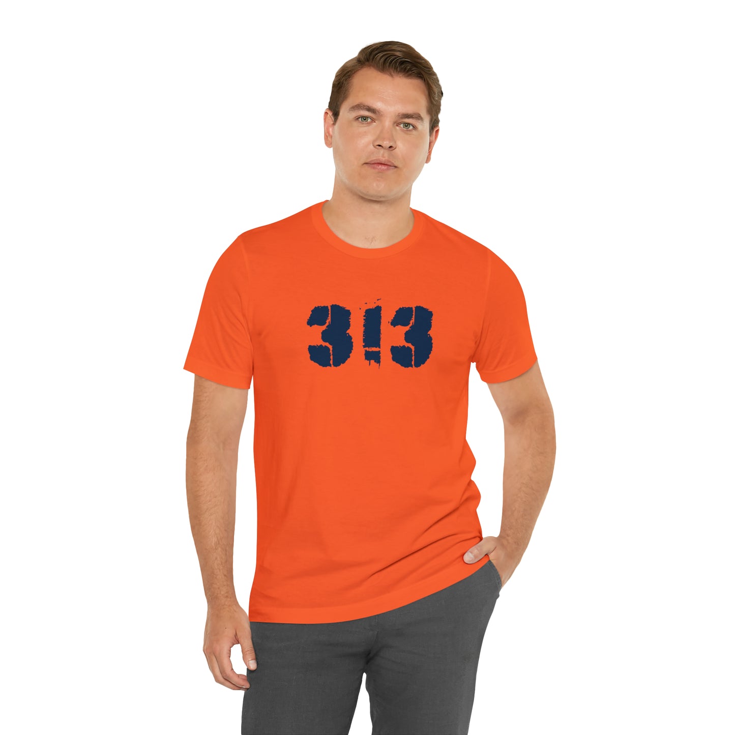 Detroit '313' T-Shirt (Spray Stencil Font) | Unisex Standard Fit