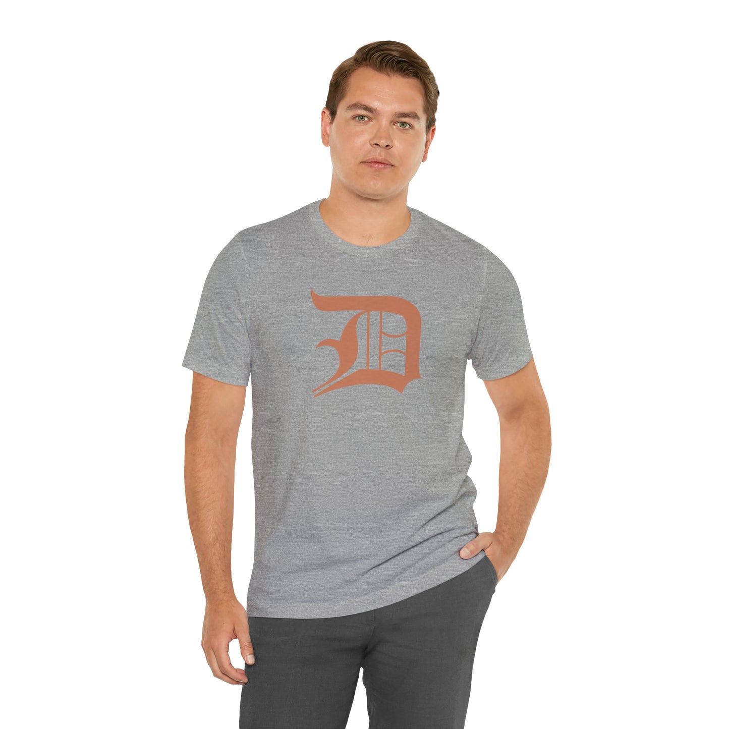 Detroit 'Old English D' T-Shirt (Copper Color) | Unisex Standard