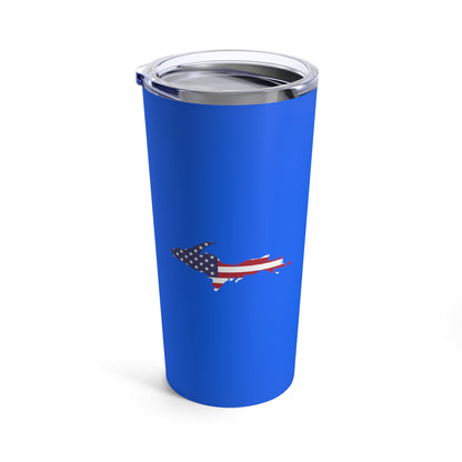 Michigan Upper Peninsula Tumbler (w/ UP USA Flag) | Motor Town Blue - 20oz