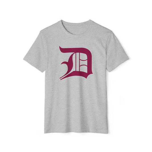Detroit 'Old English D' T-Shirt (Ruby Red) | Unisex Recycled Organic