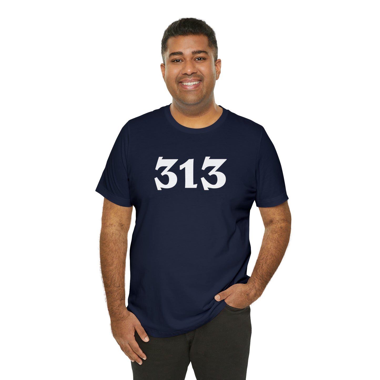 Detroit '313' T-Shirt (Angry Serif Font) | Unisex Standard Fit