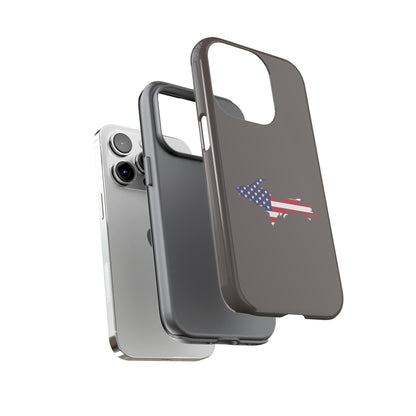 Michigan Upper Peninsula Tough Phone Case (Warren Tank Grey w/ UP USA Outline) | Apple iPhone