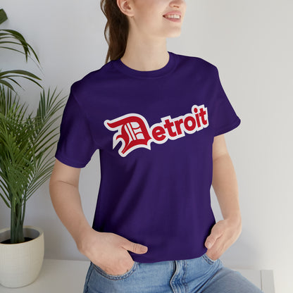 'Detroit' T-Shirt (Aliform Red w/ Old English 'D') | Unisex Standard