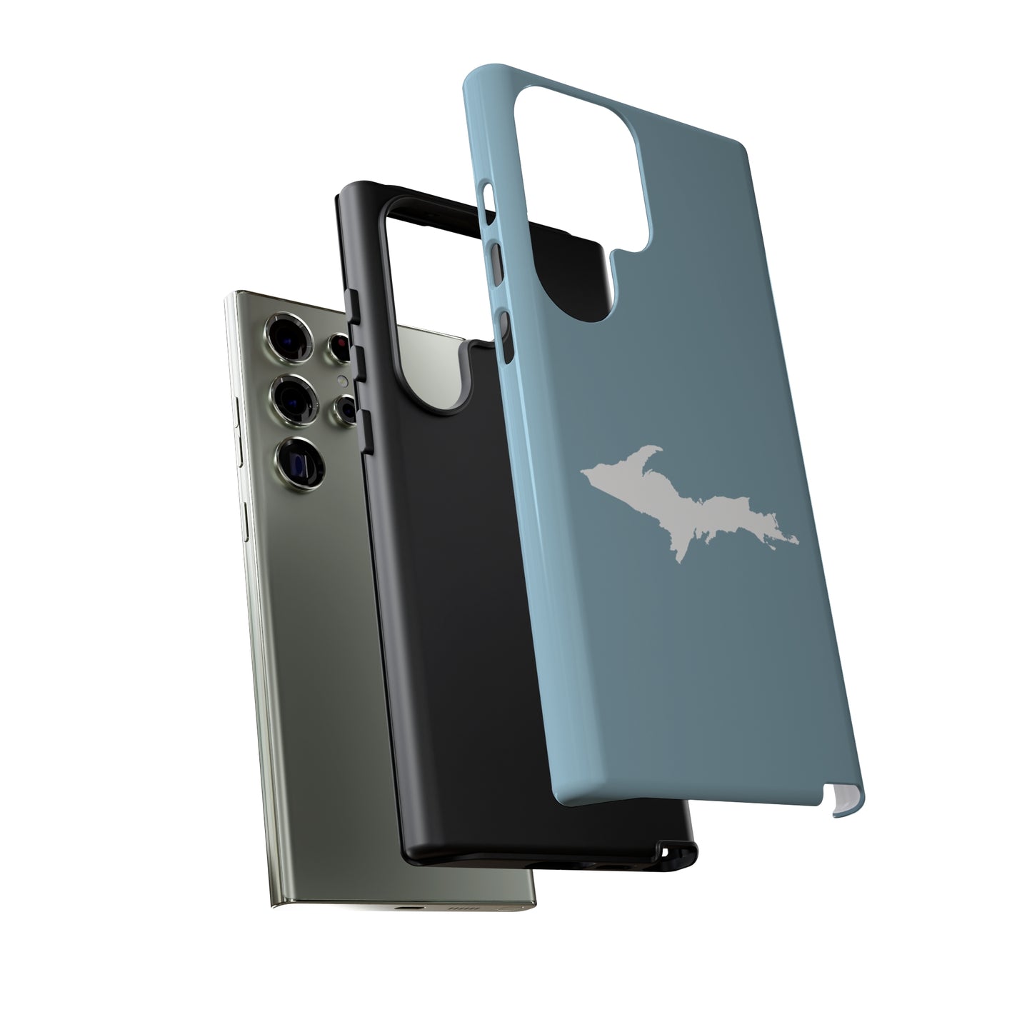 Michigan Upper Peninsula Tough Phone Case (Opal Color w/ UP Outline) | Samsung & Pixel Android