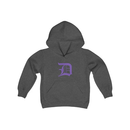 Detroit 'Old English D' Hoodie (Lake Iris) | Unisex Youth