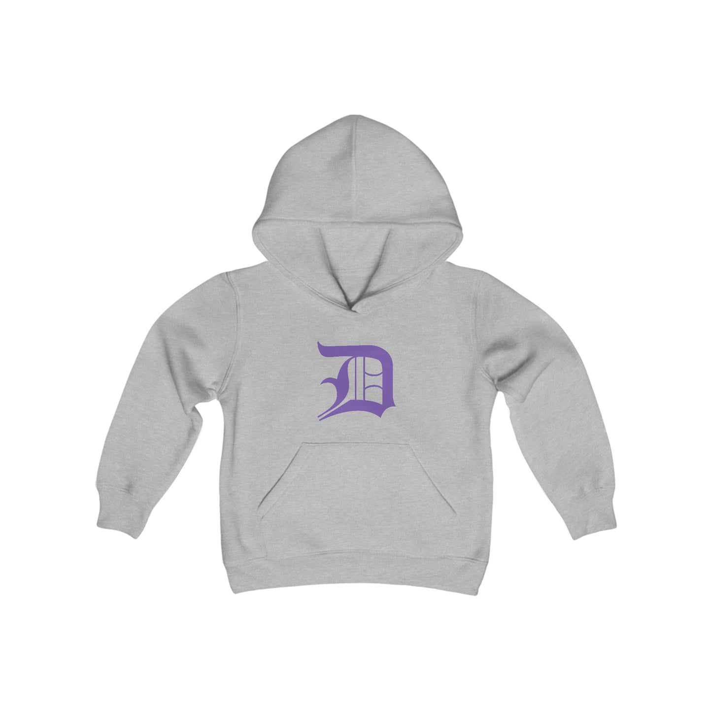 Detroit 'Old English D' Hoodie (Lake Iris) | Unisex Youth