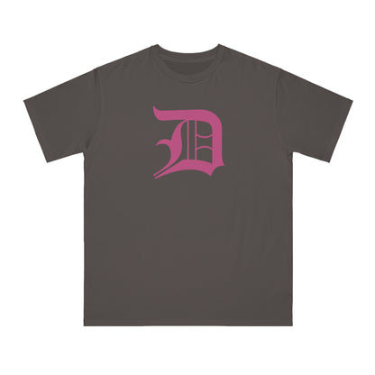 Detroit 'Old English D' T-Shirt (Apple Blossom Pink) | Unisex Organic