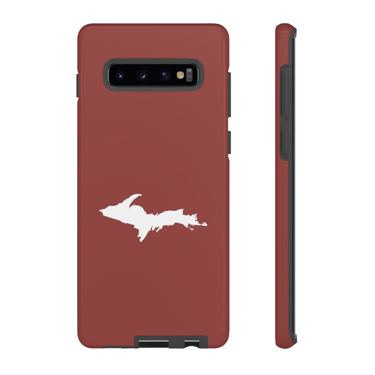 Michigan Upper Peninsula Tough Phone Case (Ore Dock Red w/ UP Outline) | Samsung & Pixel Android