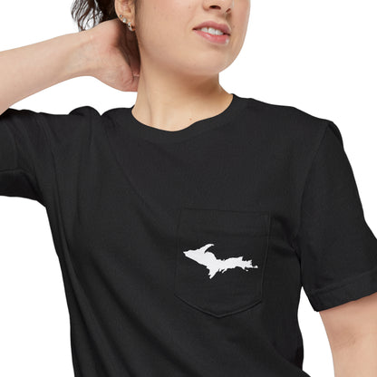 Michigan Upper Peninsula Pocket T-Shirt (w/ UP Outline) | Unisex Standard